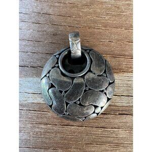 Vintage Sterling Silver Pendant With Pebble Design & 925 Stamping